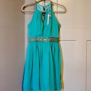 Short teal Minuet dress